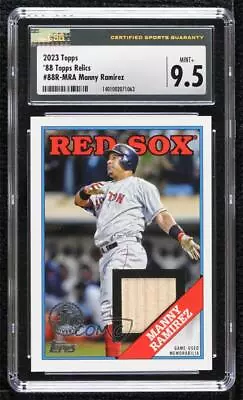 2023 Topps Series 1 1988 Topps Baseball Relics Manny Ramirez CSG 9.5 Mint Plus • $0.99