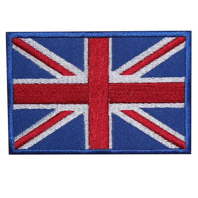 Union Jack United Kingdom Flag UK Iron On Patch Sew On Badge Embroidered Patch • £2.49