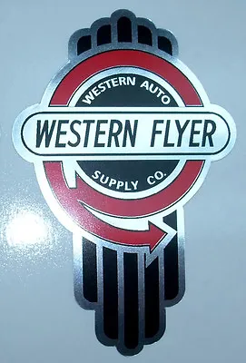 Western Flyer Tricycle Bicycle Badge  Decal • £19.45