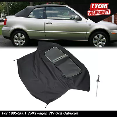 $150.68 • Buy FOR 1995-2001 Volkswagen VW Golf Cabriolet Convertible Soft Top Black Cabrio