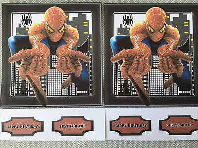 £1.50 • Buy 2 X Spider-Man Boys Card Toppers & Sentiment’s Birthday Etc