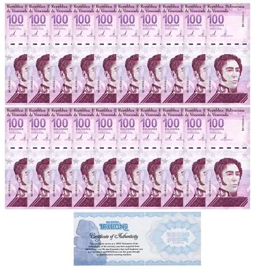 VENEZUELA 100 DIGITALES Qty 20 2021 CIR 100 Million Bolivar USA! • $239.99