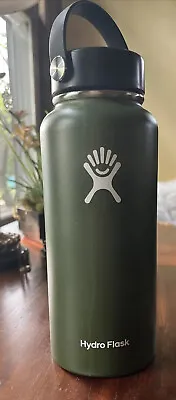 $12.75 • Buy Hydro Flask 32Oz  Wide Mouth Water Bottle Stainless Steel Vacuum Insulated Olive