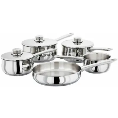 £129.95 • Buy Stellar 1000 5 Piece Saucepan Set 18/10 Polished Stainless Steel Induction Ready