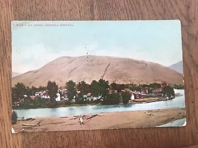 Mt Jumbo Missoula Montana Postcard • $2