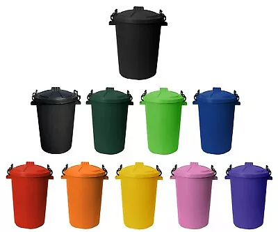 £13.99 • Buy 50L/80L Bin With Clip Lock Lid Home/Kitchen/Garden Rubbish Waste Storage Dustbin