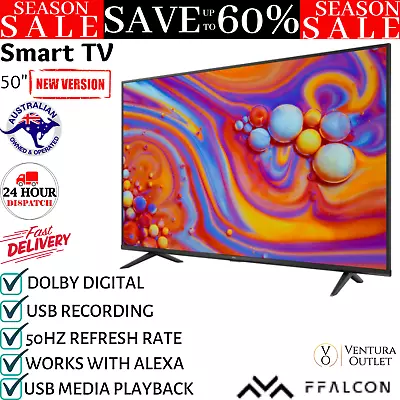 $563.60 • Buy NEW! ULTRA HD HDR 50 INCH 4K UHD Smart TV NETFLIX DOLBY Alexa YouTube Wi-Fi USB