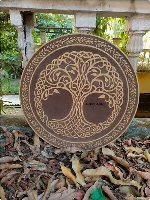 24  Medieval Wooden Viking Shield Carving LARP Decorative Shield For Cosplay • $189