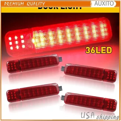 Red LED Interior Door Step Panel Courtesy Bulbs Light For Hummer H2 03-09 SUT • $30.99