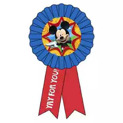 Mickey Mouse Clubhouse Playtime Disney Birthday Party Favor Guest Honor Ribbon • $8.47