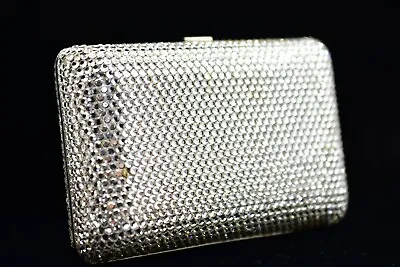 Judith Leiber Vintage Silver Crystal Clutch Purse Rhinestone Sparkling Rare READ • $499.99