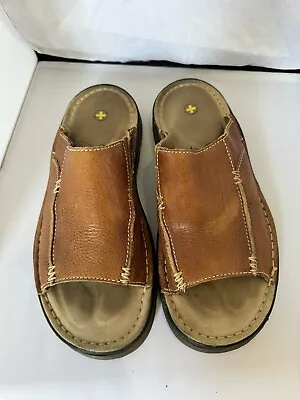 Vintage 90s Dr. Marten Leather Slide Sandals Brown Men’s SZ 9 Ladies SZ 10 • $25