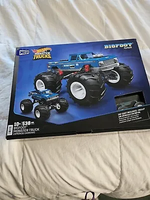 MEGA Hot Wheels Monster Trucks Bigfoot 4x4x4 Building Toy 538 Pcs Die-Cast Truck • $49.99