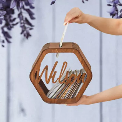 Wooden Wedding Card Box Wishing Well Gifts Box Envelope Boxes With Slot • $30.09