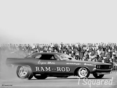 Ram-Rod Dodge Challenger Funny Car Jo-Han Model Box Art Poster /Print 18  X 12   • $20