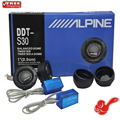 360W ALPINE DDT-S30 Car Stereo Speakers Music Soft Dome Balanced Car Tweeters • $16.89