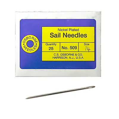 C.S. Osborne Pack Of 25 Triangular Point Sail Needles #509 Size 14 Gauge • $32.50