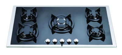 $280 • Buy 86cm BLACK GLASS 5 BURNER GAS COOKTOP W/S - BRAND-NEW IN BOX - LPG JETS INCLUDED