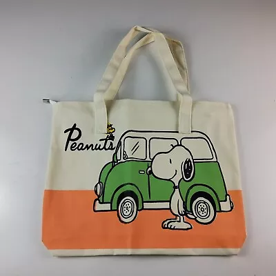 Peanuts Snoopy Woodstock VW Bus Zipper Tote Bag • $19.99