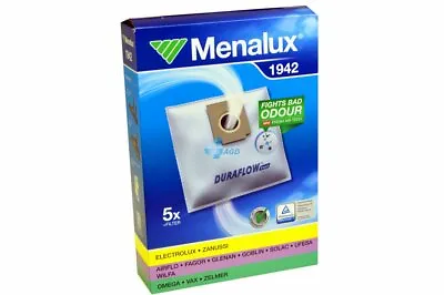 5 X Zanussi Vacuum Cleaner Dust Bags & 1 Filter Menalux 1942 Genuine 9001670778 • £7.95