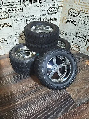 New Old Stock T Maxx 1/8 3.8 Tires Wide Offset 14mm Hex- USED • $85