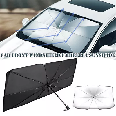 Auto Windshield Sun Shade Sunshade Front Window Cover Mount Umbrella Accessory • $34.97