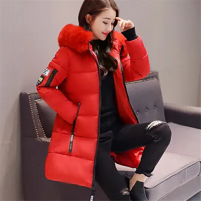 £21.61 • Buy Womens Winter Hooded Parka Jackets Outerwear Ladies Winter Chunky Puffer Coat