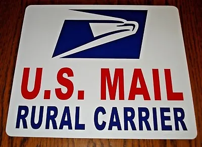 (1)  U.S. MAIL Magnetic Sign - Rural Carrier  USPS - 10 1/2  X 12  USA Made • $15.99