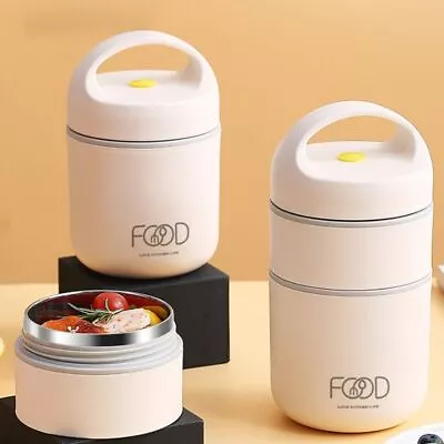 $17.47 • Buy Portable Thermos Hot Food Flask Box Lunch Storage Keep Warm Soup Travel