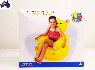 GENUINE AUS QLTY Kids Inflatable Armchair Sofa Teddy-Gr8 Fun Pool/Indoor/Outdoor • £24.69