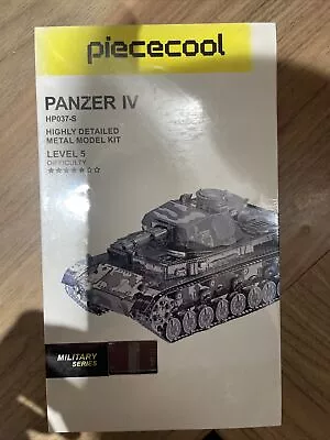 Piececool 3D Metal Puzzle Silver German IV Tank Model Kit • £12