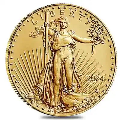 2024 1/10 Oz Gold American Eagle $5 Coin BU • $278.26