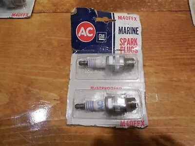 GM AC  M40FFX Marine Spark Plugs NOS General Motors RustProofed OEM • $6