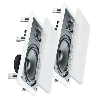 2x Hifi System Home Cinema Surround Sound Ceiling In-Wall Speakers 03-B411A • £61