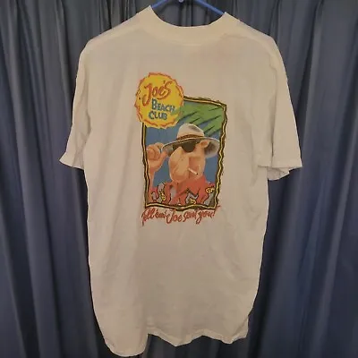 $25 • Buy Joe Camel Beach Club Graphic Pocket Tee Shirt Men's XL USA Vintage Promo Smoking