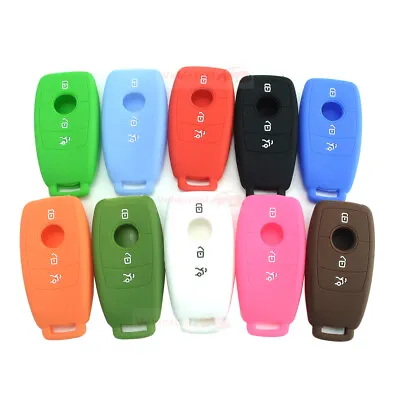 Fit Mercedes Benz E S B Class 3 Button Remote Key Silicone Skin Case Fob Cover • $4.96