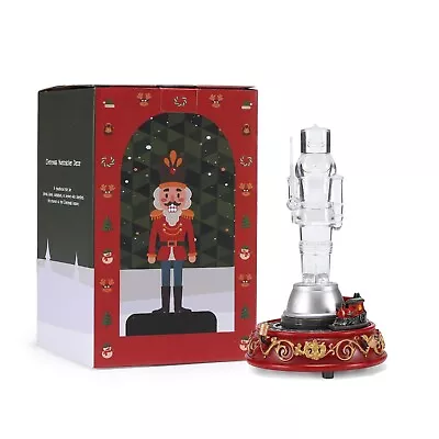 Rotating Little Train Nutcracker With Sabre Music Box Led Light Festival Gifts • $9.99