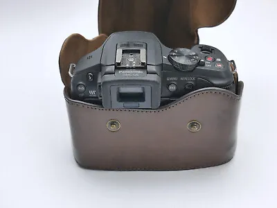 Leather Camera Case And Strap For Panasonic Lumix G6 • £18.99