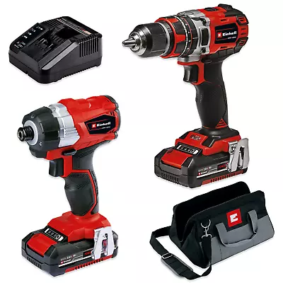 Einhell Cordless Combi Drill And Impact Driver Set W/ Battery Charger Brushless • £169.95