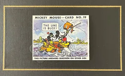 1935 MICKEY MOUSE Gum Card The Line Is Busy! #19 WALT DISNEY💥A 1995 Reprint • $5