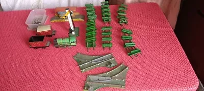 Chad Valley Clockwork Tin Plate Train Set Very Rare Vintage Item In Working Orde • £60