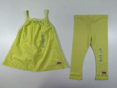 Naartjie Girl’s Yellow Elly Tank Tunic Capri Leggings Pants 2Pc Set Size 7/8 • $19.54