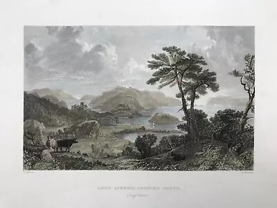 1837 Antique Print; Loch Linnhe Argyll & Bute Scotland After T. Allom • $11.18