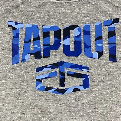 Tapout Shirt Mens Extra Large XL Grey Big Logo MMA Fighting Tee • $11.99