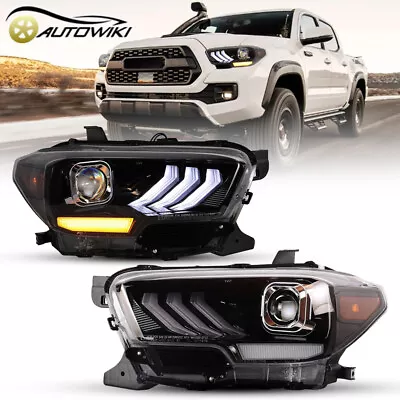 For 2016-2023 Toyota Tacoma SR/SR5 LED Black Projector Headlights Signal Lamps • $309.99