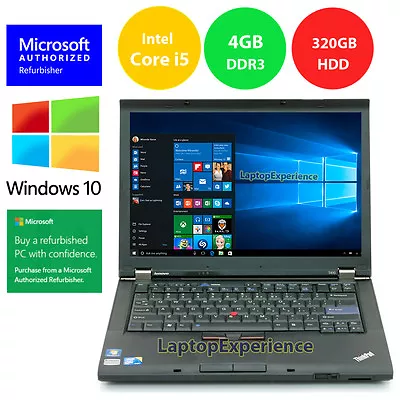 LENOVO LAPTOP THINKPAD NOTEBOOK WINDOWS 10 DVDRW I5 2.40GHz 320GB HD 4GB WiFi PC • $179