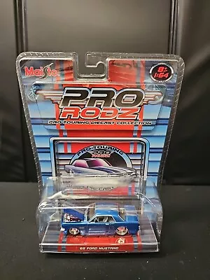 2005 Maisto Pro Rodz 1:64 Diecast '65 Ford Mustang Blue W/WHITE RACING STRIPES  • $9.95