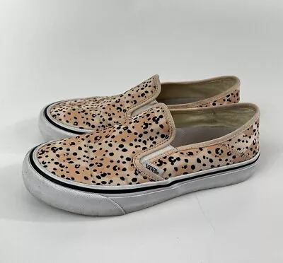 Vans Womens Leila Hurst Collab Slip On Surf Shoes Pumps Animal Leopard Print 7.5 • $19.99