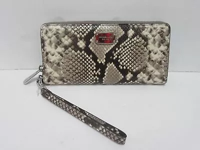 Nwt Michael Kors Jet Set Item Natural Emb Lth Continental Wallet 35t7stte3e • $98