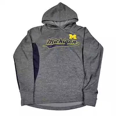 Michigan Wolverines Hoodie Men Small Grey Pullover Sweater Sweatshirt Team Adult • $15